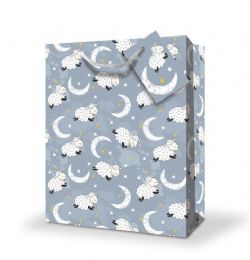 SAC CADEAU LARGE - MOUTONS ET LUNES